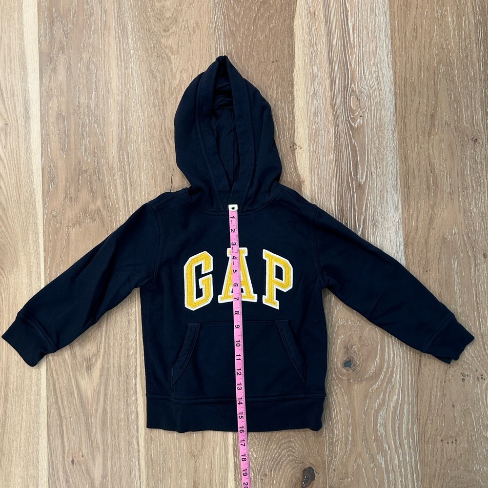 Boys Navy Gap Hoodie with Yellow Patch Print size XS - Picture 4 of 6